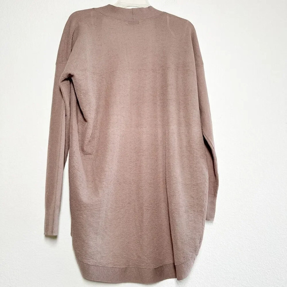Aritzia Babaton Lucida Open Front Cardigan Long Sweater XS Brown Lightweight - Picture 8 of 10